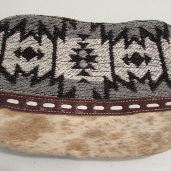 Myra Bag Cotton/Leather Pouch - Picture 2 of 12